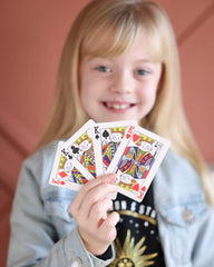 Marvin's Magic fifty greatest card tricks deck open, ideal for practicing engaging routines.