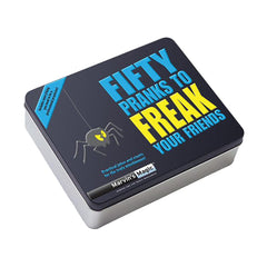 Marvin's Magic fifty pranks deck laid out for entertaining friends.