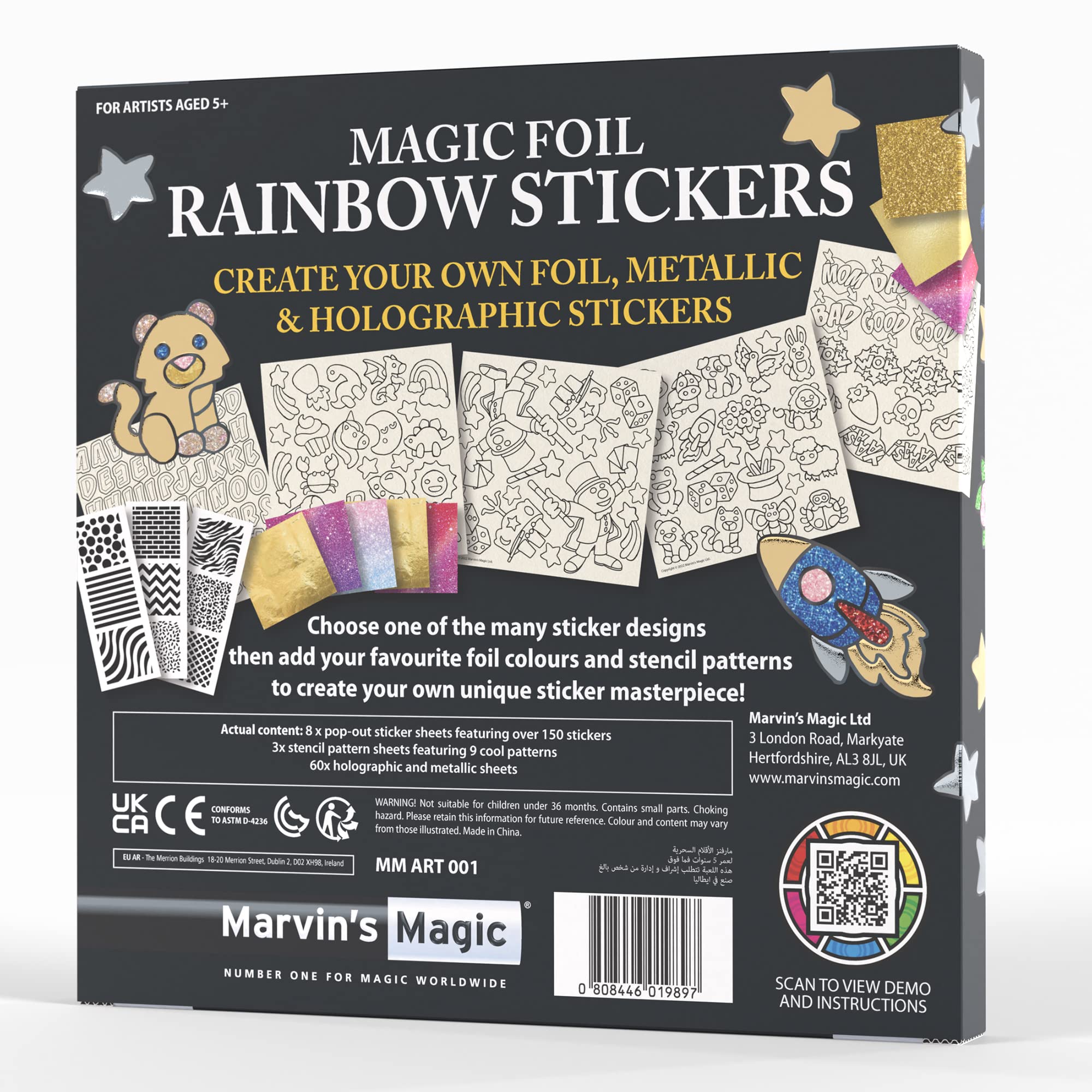 Marvin's Magic Rainbow Stickers pop-out sheets provide easy embellishments for art projects.