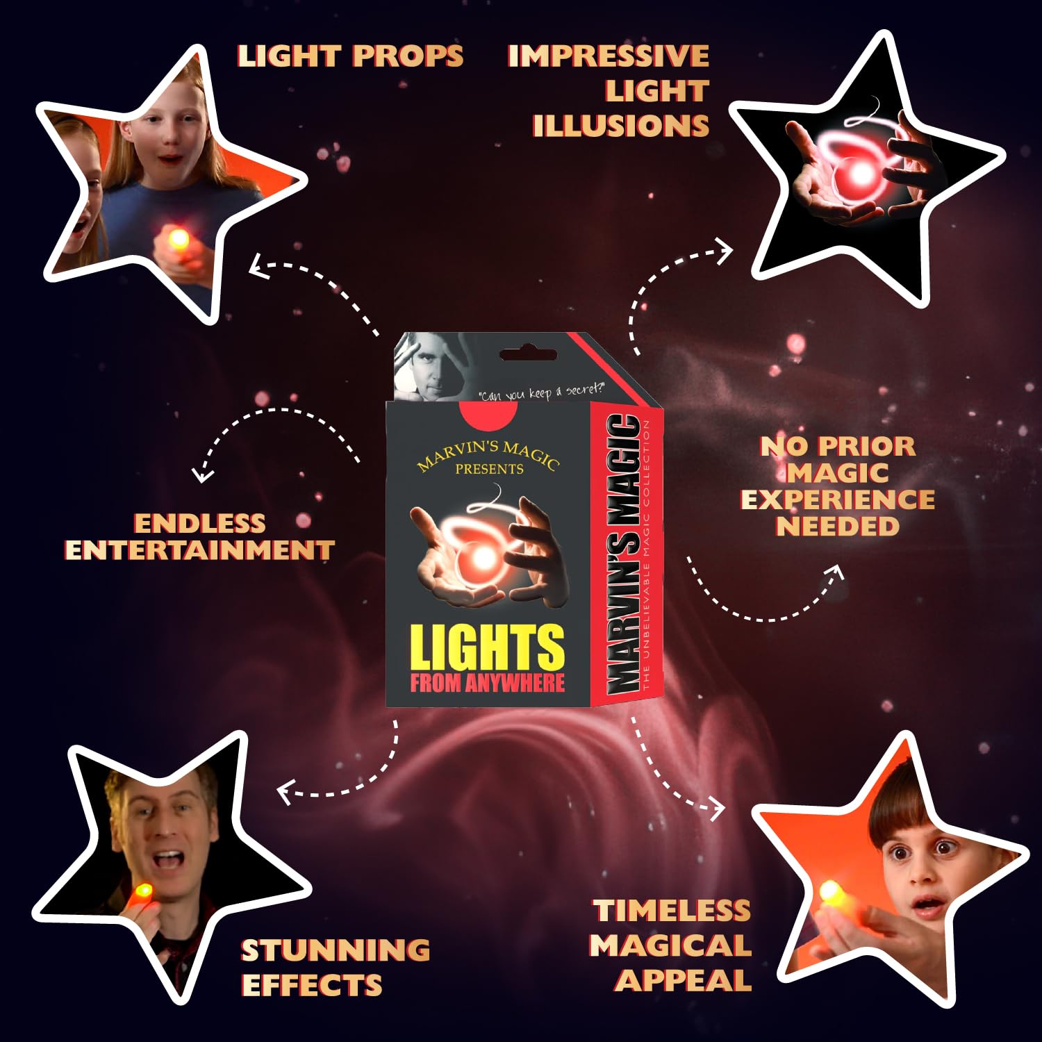 Marvin's Magic Lights From Anywhere hands-to-hands transfer showcases smooth lighting tricks