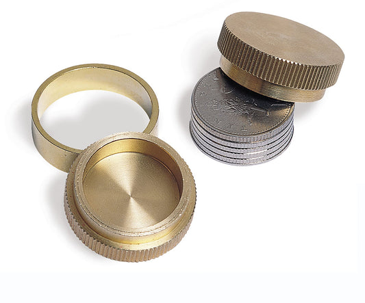 Marvin's Magic precision brass cylinders highlight durable, professional-grade coins routine.