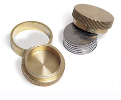 Marvin's Magic precision brass cylinders highlight durable, professional-grade coins routine.