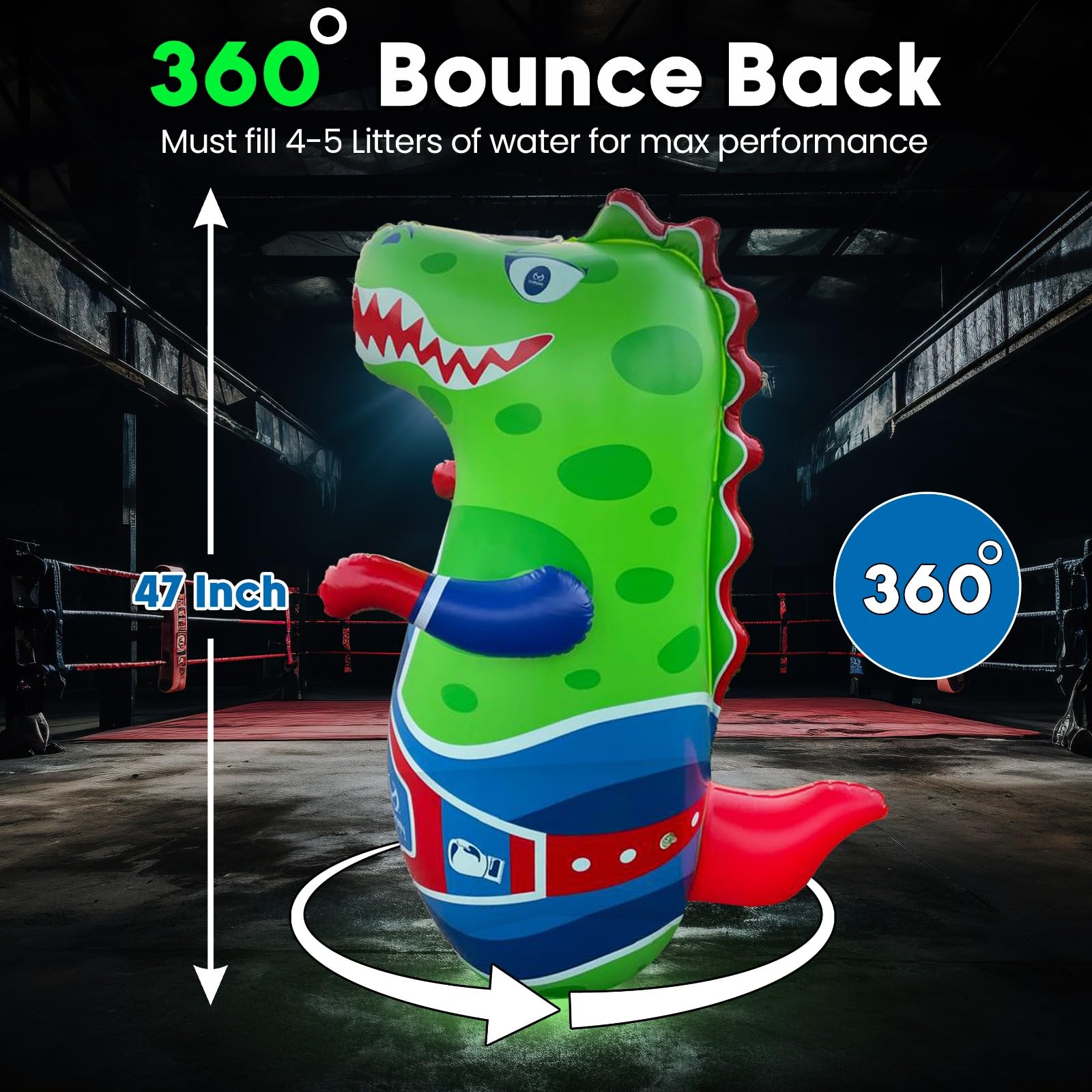 Marwan Sports gift for kids age 3-5; dino punching bag offers a playful birthday present.
