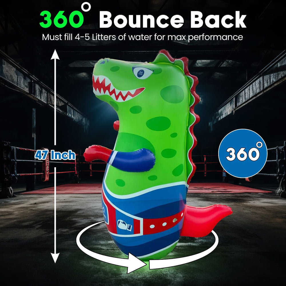 Marwan Sports gift for kids age 3-5; dino punching bag offers a playful birthday present.