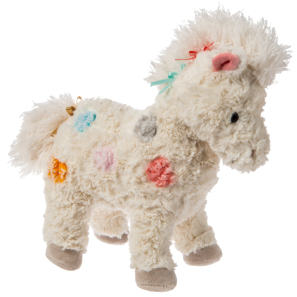 Mary Meyer FabFuzz Calliope Pony face in soft cream with spots, ideal for cozy hugs