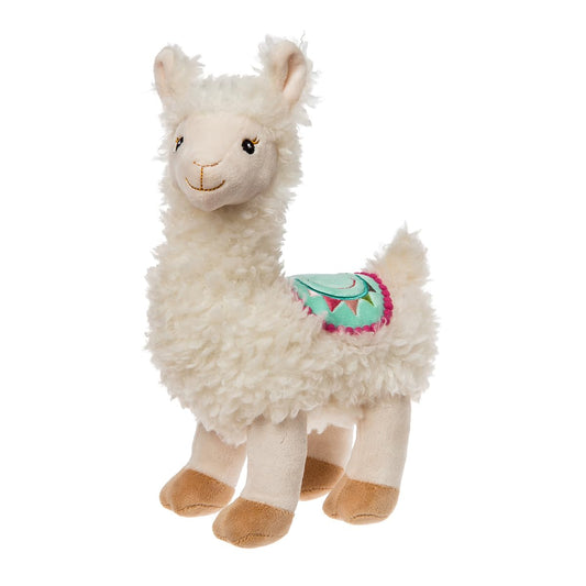 Mary Meyer Lily Llama face detail with embroidered lashes for a friendly expression