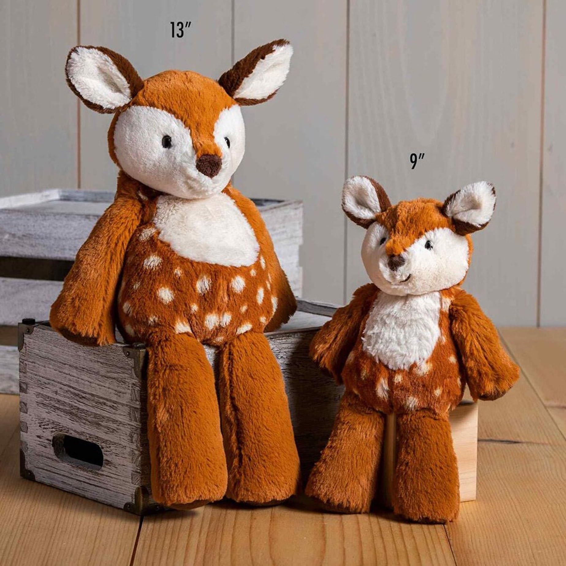 Machine washable Mary Meyer Marshmallow Zoo Fawn for easy cleaning after adventures.