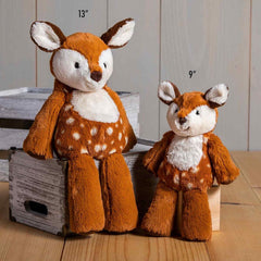 Machine washable Mary Meyer Marshmallow Zoo Fawn for easy cleaning after adventures.