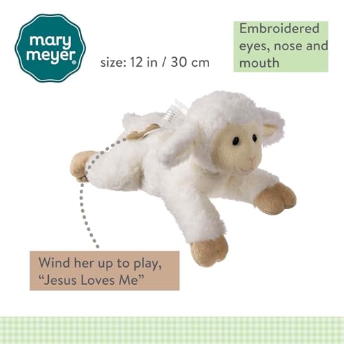 Mary Meyer Melody Wind Up Lamb playing Jesus Loves Me for soothing nursery moments.