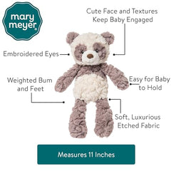 Mary Meyer Putty Nursery Panda face detail with embroidered eyes for infant charm.
