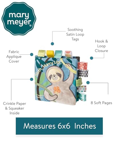 Mary Meyer Taggies Sloth crinkle pages for tactile exploration and play.