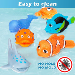 Masagotti no-hole bath toy dolphin easy for tiny hands to grip
