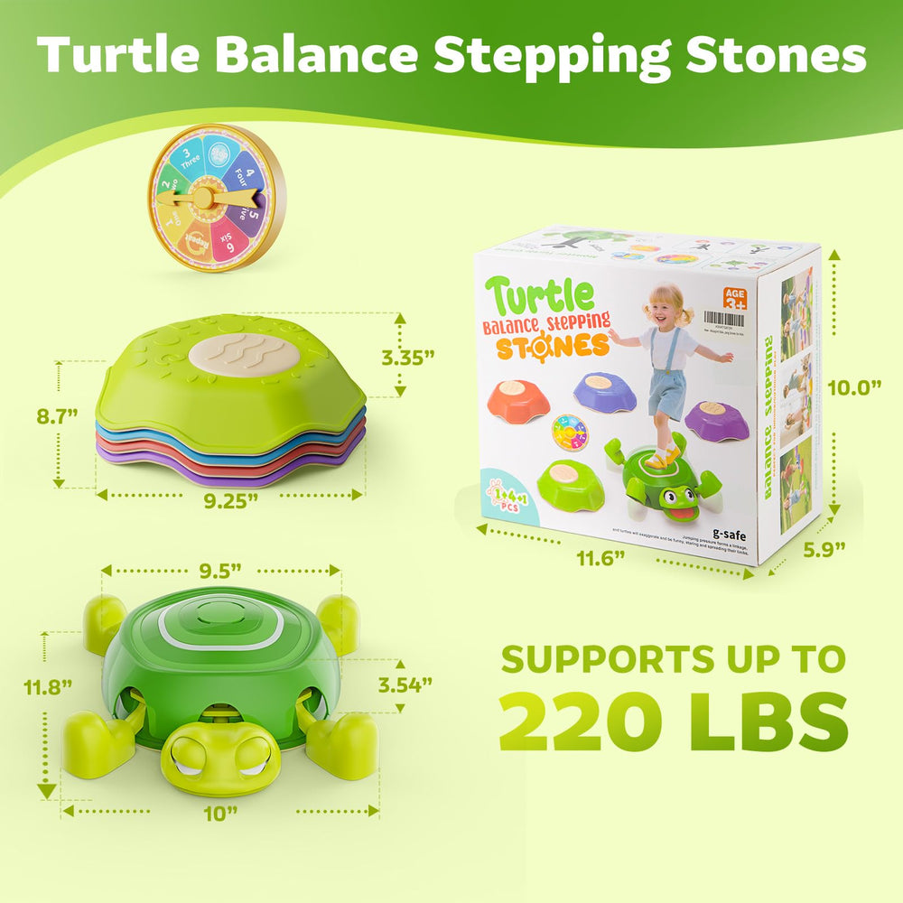 Masagotti turtle spinner obstacle prompts active motor skill development during outdoor play.