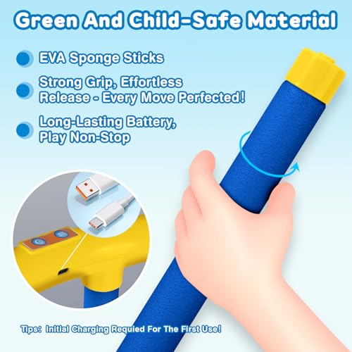 Maschief Hand Speed Challenge Game soft EVA foam sticks ensure safe, durable play.