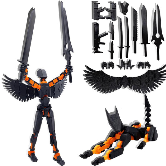 Masijssa T13 3D action figure in black and orange, ready to pose and collect.