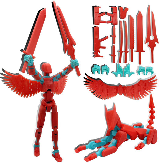 masijssa T13 figure in red and blue, ready-to-display right out of the box.