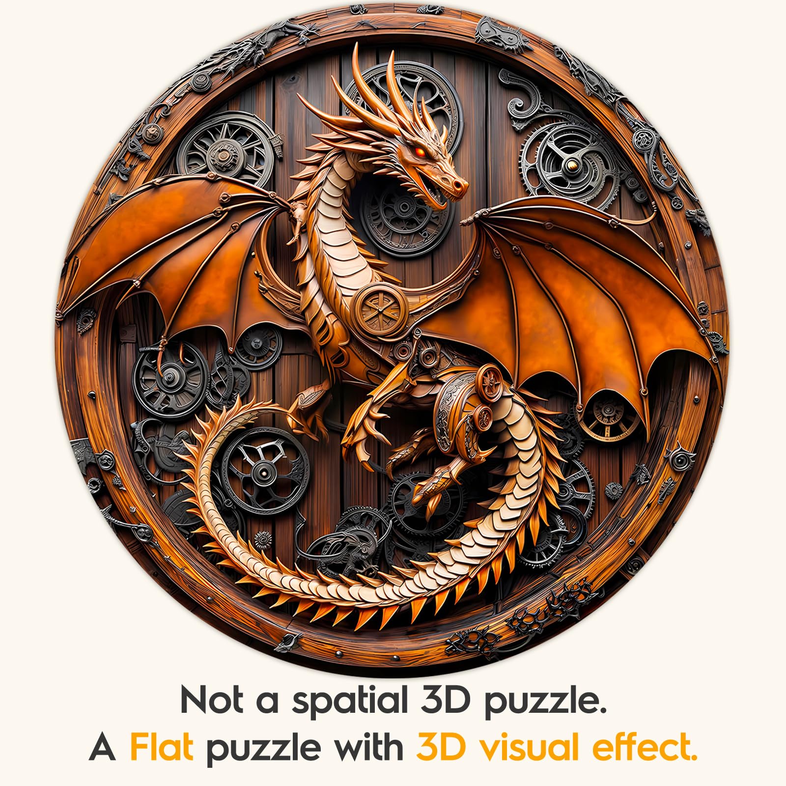 Masseruon dragon puzzle piece closeup shows snug interlocks for a clean fit.