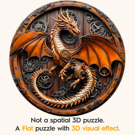 Masseruon dragon puzzle piece closeup shows snug interlocks for a clean fit.