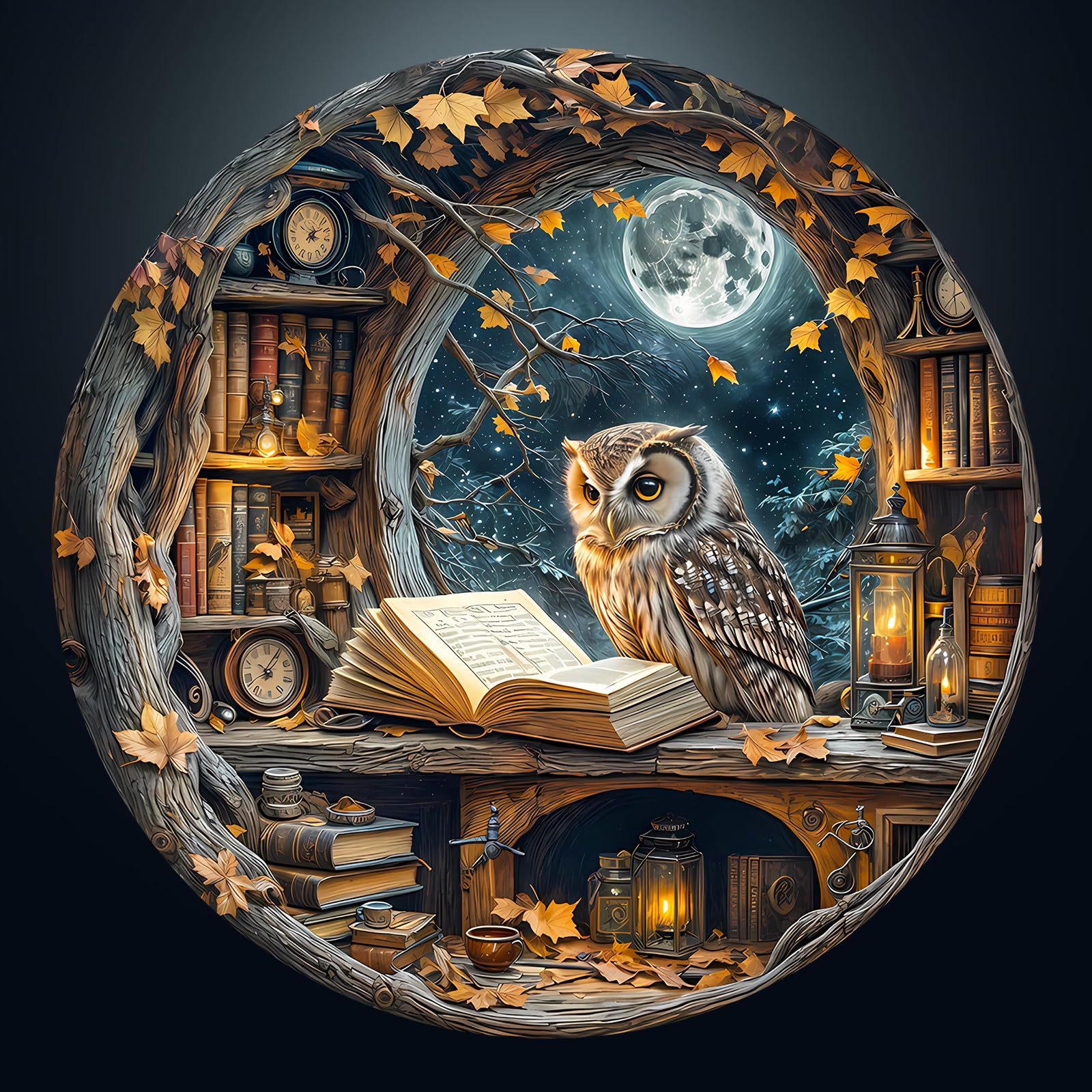 masseruon Moonlit Owl 1000-piece puzzle offers a calm, engaging family challenge.