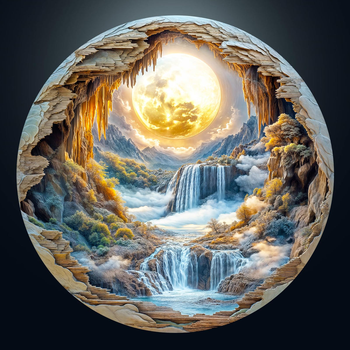Masseruon Moonlit River puzzle cover image engaging 1000-piece challenge for quiet evenings