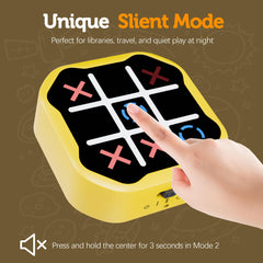 MASSRT 3-in-1 Tic Tac Toe silent mode icon highlights quiet play in shared spaces