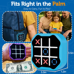 MASSRT 3 in 1 Tic Tac Toe blue travel case, ready for games on the move.