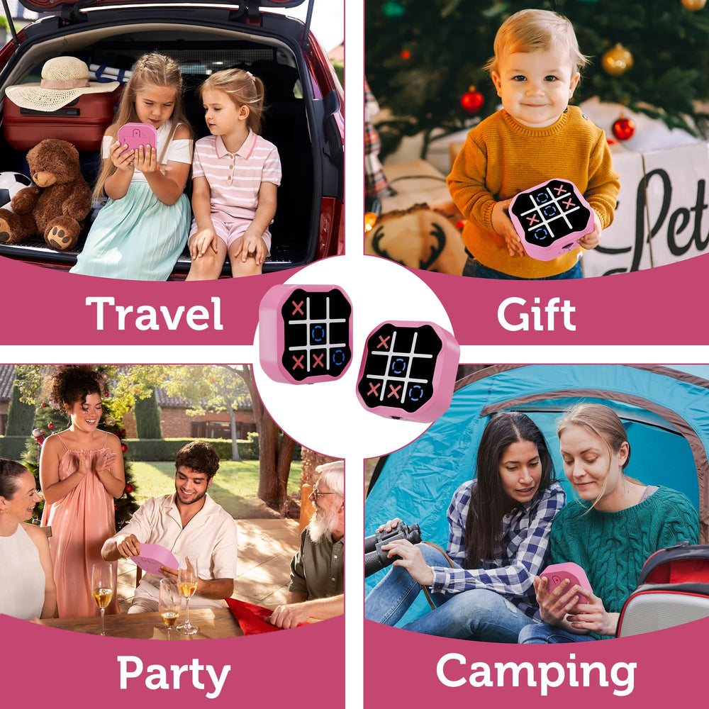 MASSRT LED-lit tic tac toe display pink for clear visuals