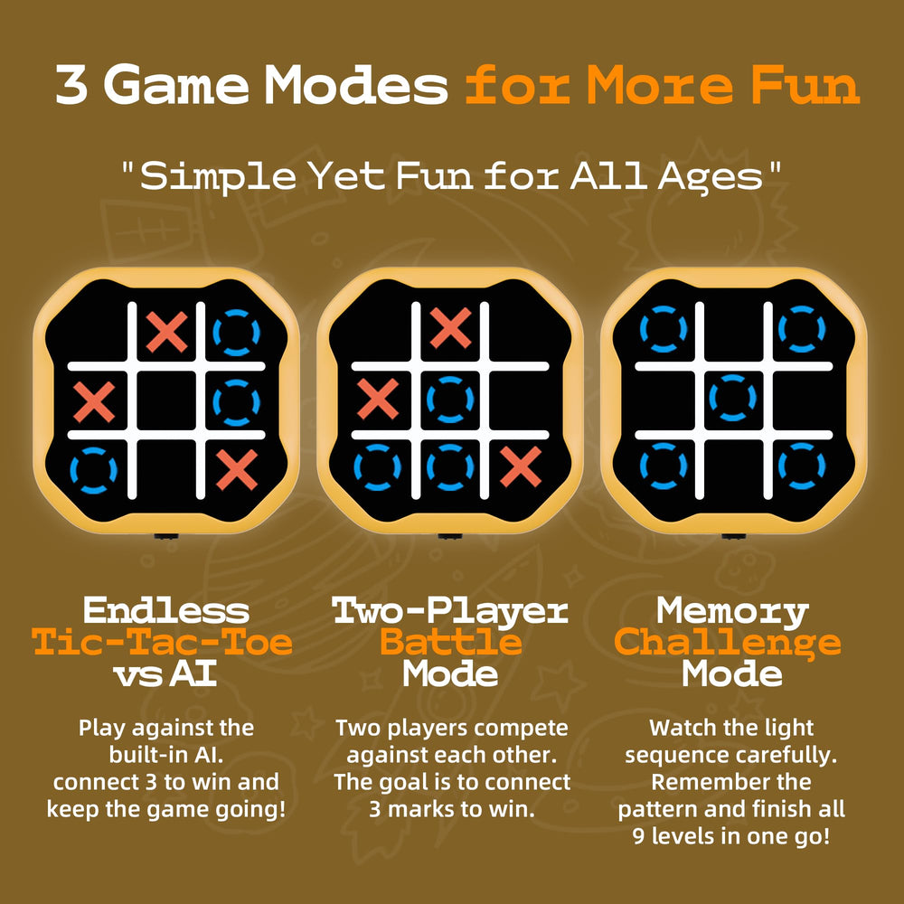 MASSRT Portable travel-friendly Tic Tac Toe fits in bags for quick games anywhere