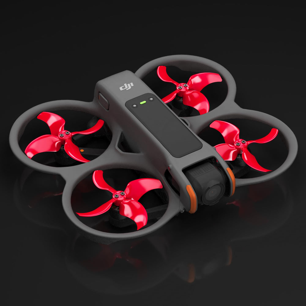 Master Airscrew stealth propellers red DJI Avata 2 angled shot higher visibility for pilots