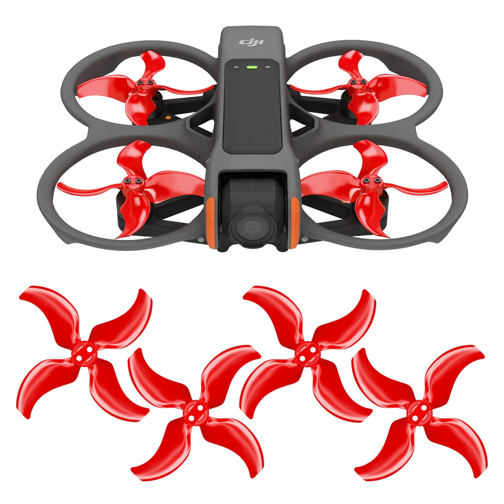 Master Airscrew stealth propellers for DJI Avata 2 red front view quieter operation