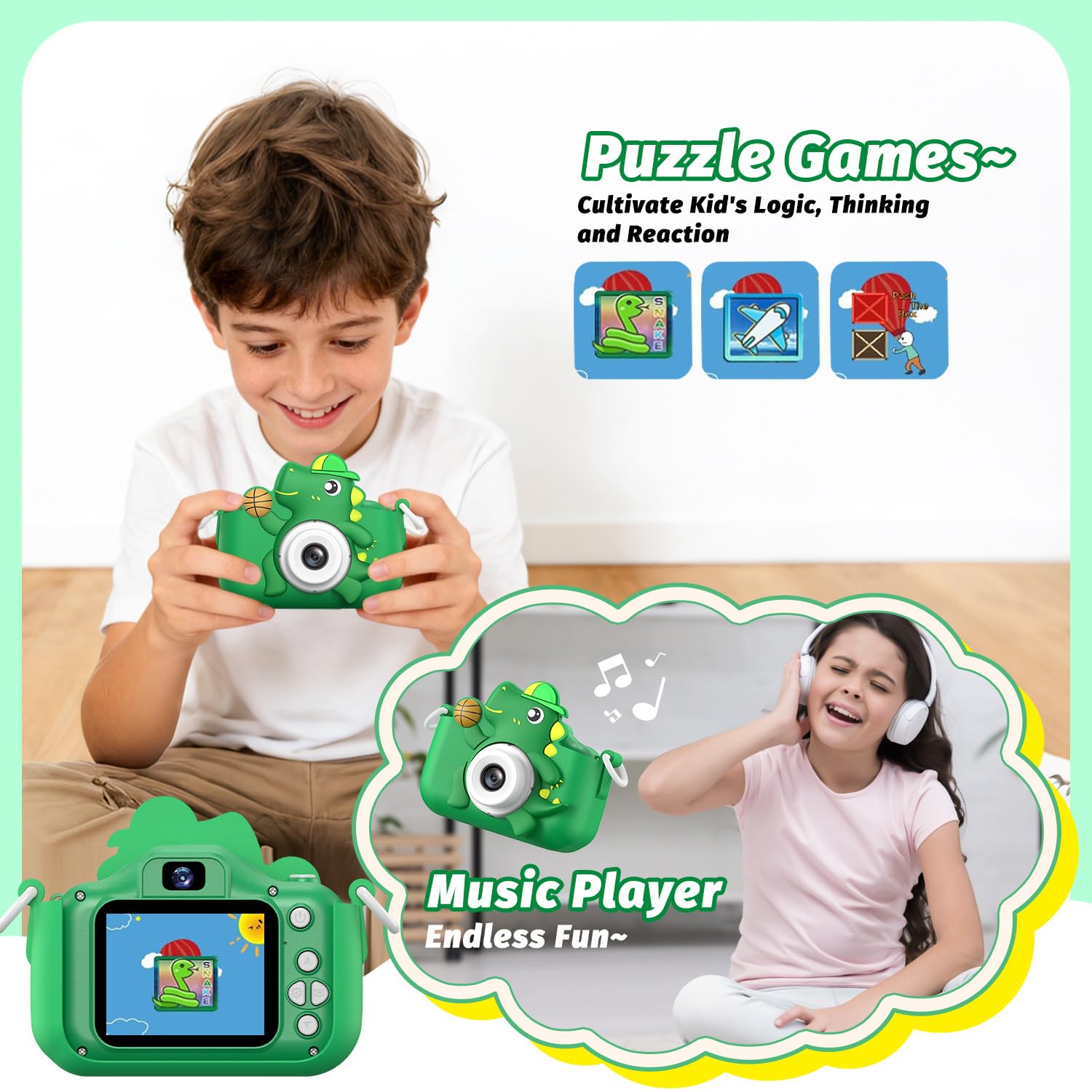 Masterbee kids camera color filters and frames to spark creativity during play.