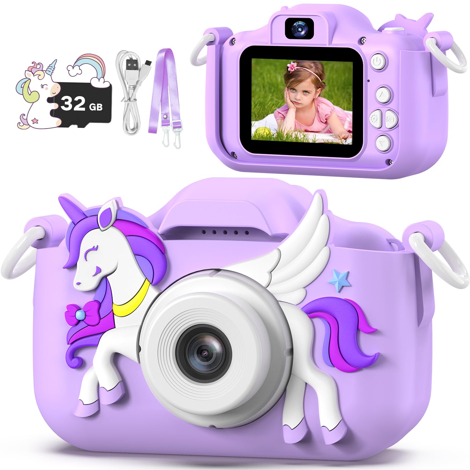 Masterbee Kids Camera front view with a kid friendly grip for beginners