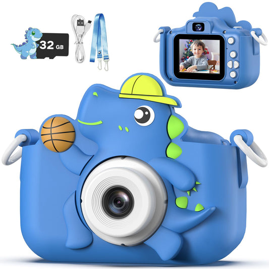 Masterbee kids camera toy front view showcases compact design for easy kid-friendly photography.