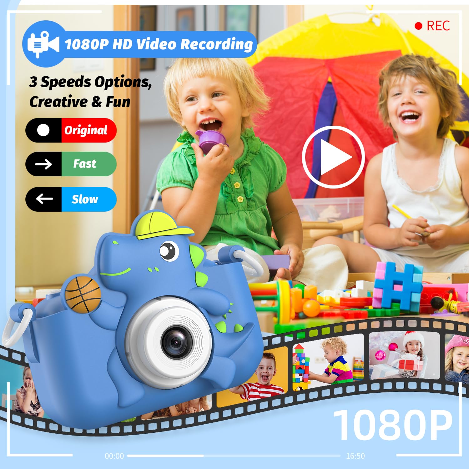 Masterbee kids camera toy frame options and puzzles boost creativity during hands-on play.