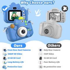 Masterbee kids camera toy with lanyard for safe carry on outings and trips.