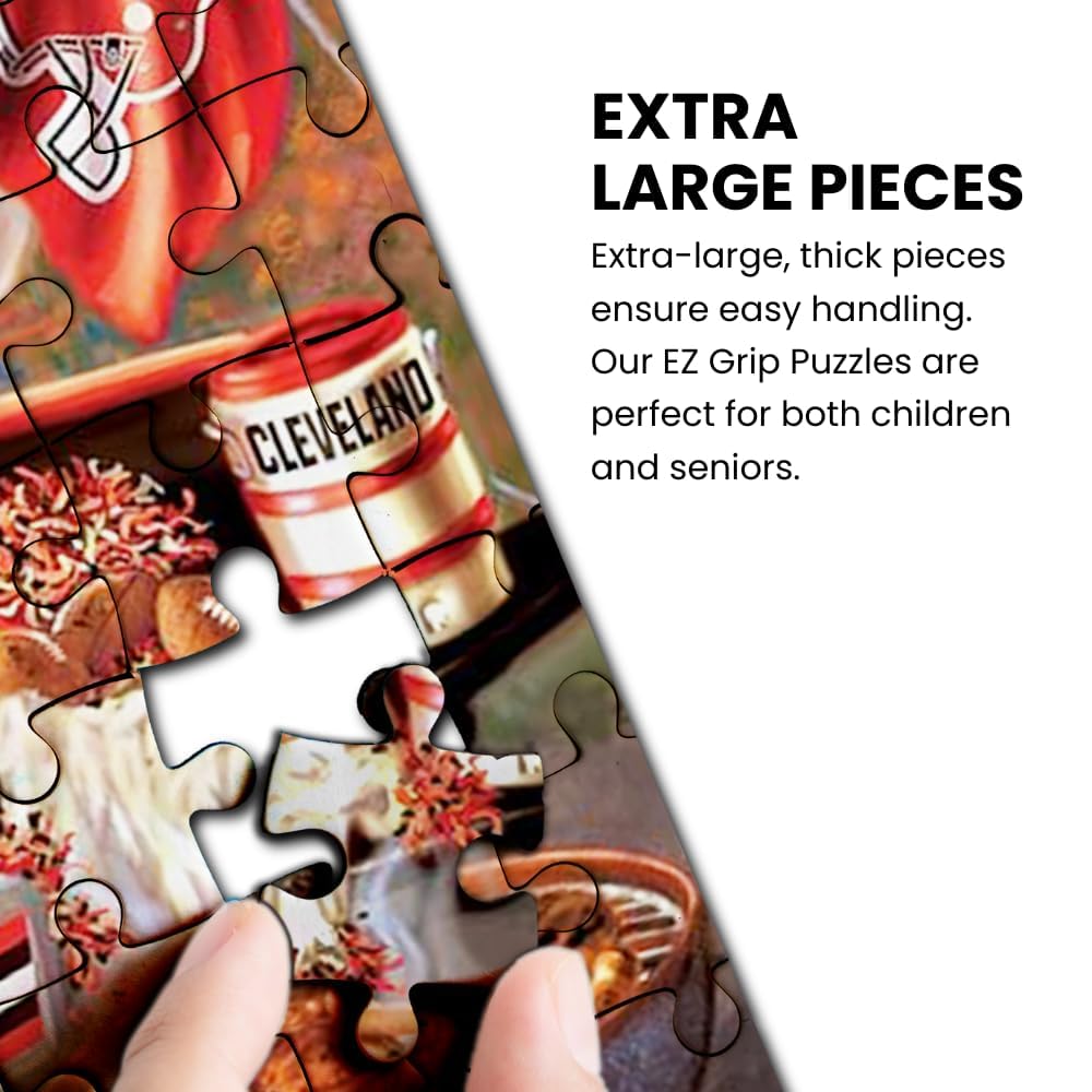 MasterPieces 49ers licensed puzzle box and sturdy pieces display quality
