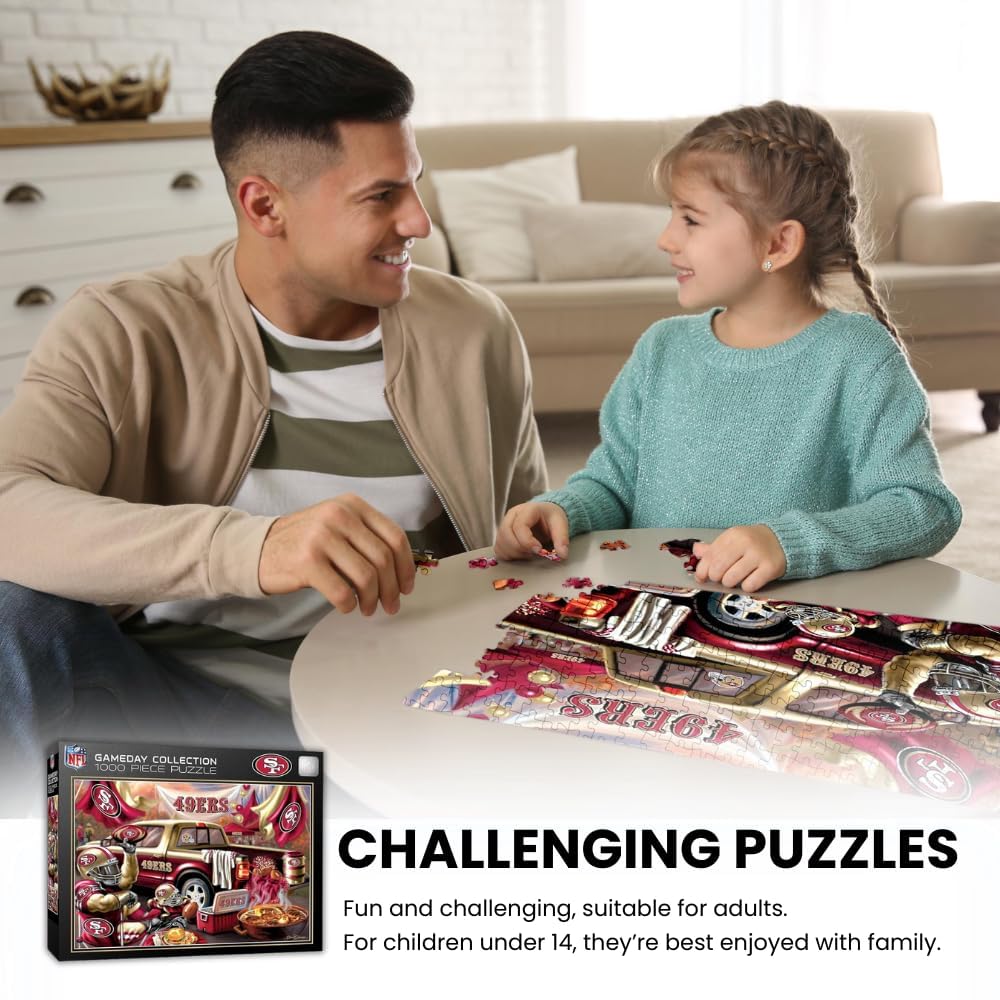 MasterPieces 49ers non-glare finish closeup highlights smooth surface for comfortable viewing