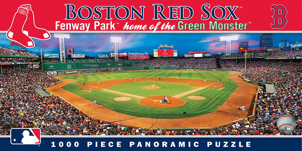MasterPieces 1000-piece Red Sox center view puzzle, perfect for wall display.