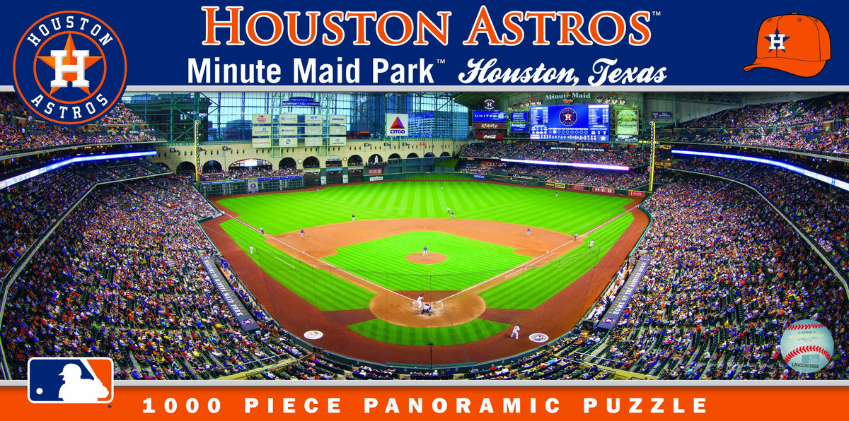 MasterPieces 1000-piece Astros center-view panorama puzzle for wall display enthusiasts.