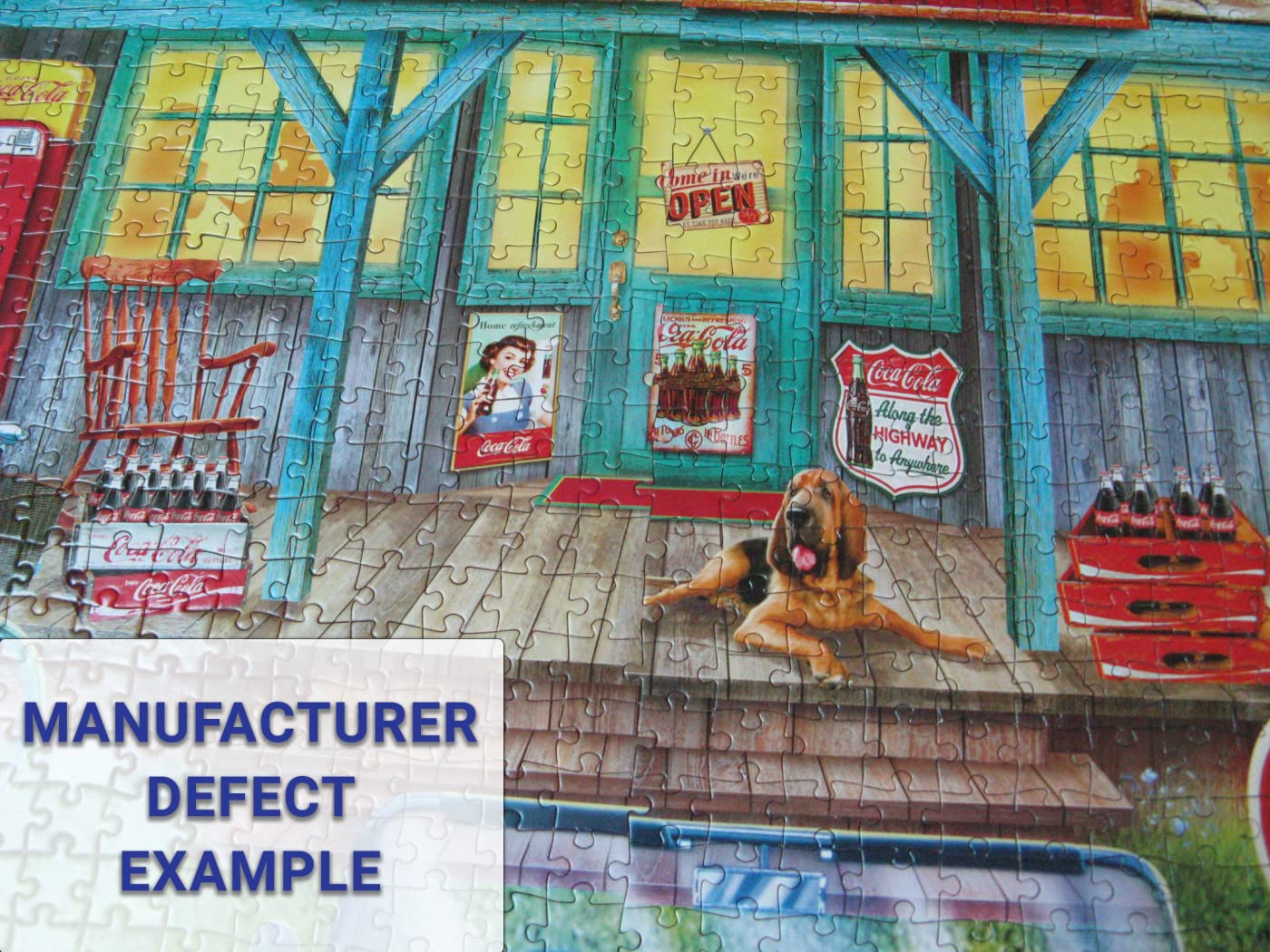 MasterPieces 40x60-inch puzzle assembled, forming a vivid display.