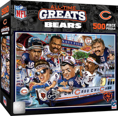 Masterpieces Chicago Bears all-time greats puzzle box front for Bears fans