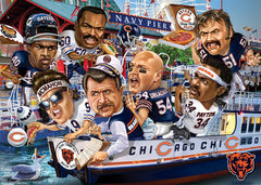 Masterpieces Chicago Bears player portraits puzzle featuring legendary Bears players, perfect for collectors