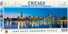 MasterPieces Chicago Puzzle featuring Willis Tower for immersive skyline challenge.
