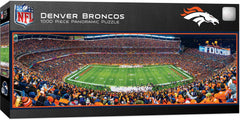 MasterPieces Denver Broncos center-view panoramic 1000-piece puzzle for fans to enjoy game-night immersion