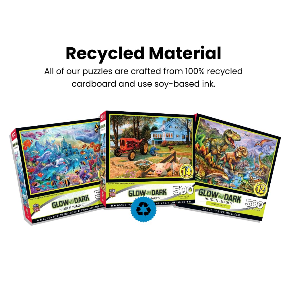 MasterPieces eco-friendly materials with recycled content and soy-based inks