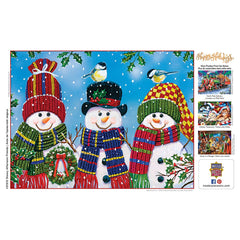 MasterPieces EZ Grip Snowy Afternoon Friends bag and pieces for storage