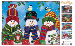 MasterPieces EZ Grip Snowy Afternoon Friends completed assembly displaying vibrant scene