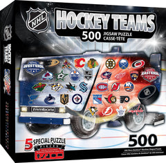 MasterPieces hockey puzzle with Zamboni shape for collectors and game-night fun