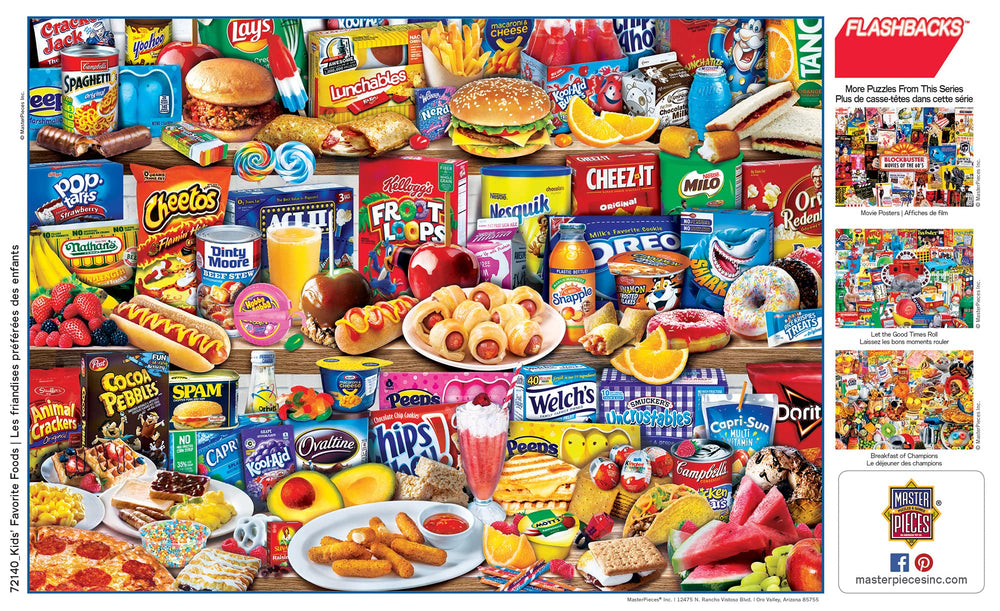 Gift-ready MasterPieces puzzle highlighting a classic retro foodie scene