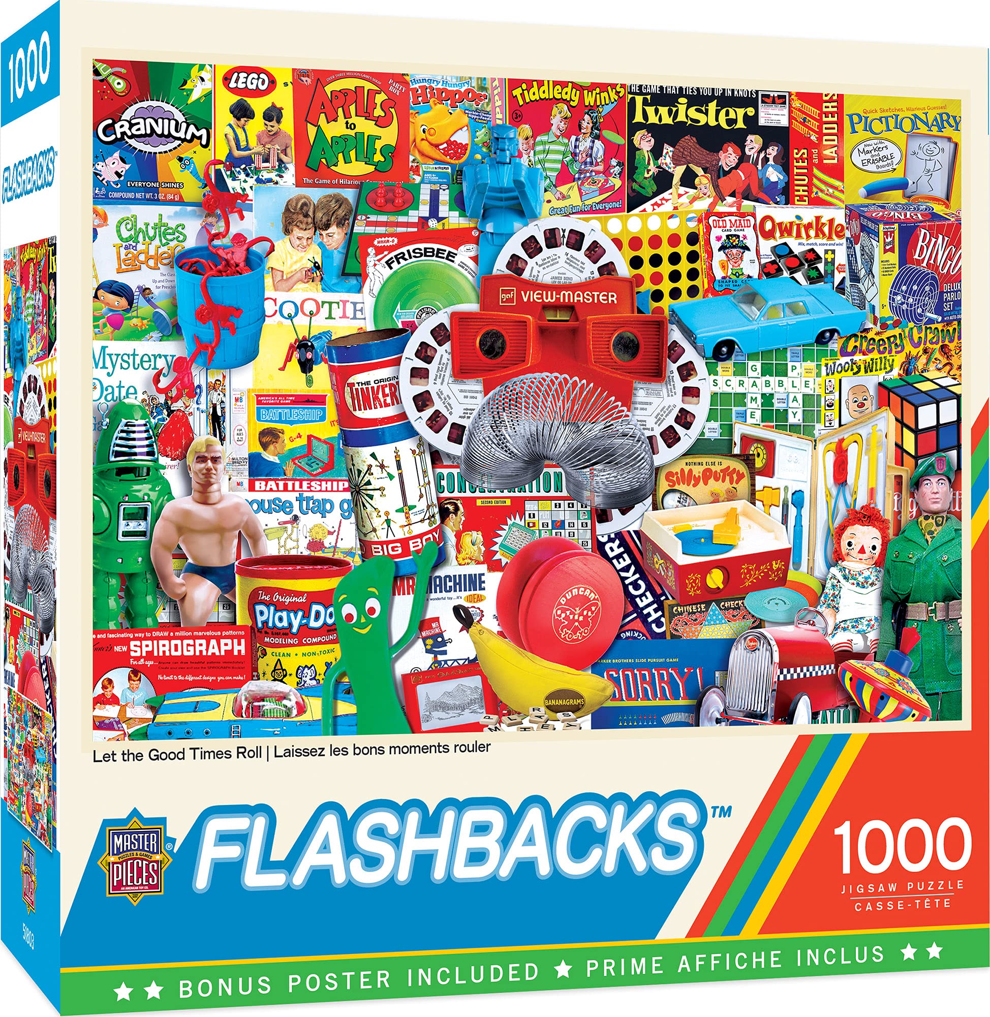 MasterPieces Let the Good Times Roll puzzle box with nostalgic design for family fun